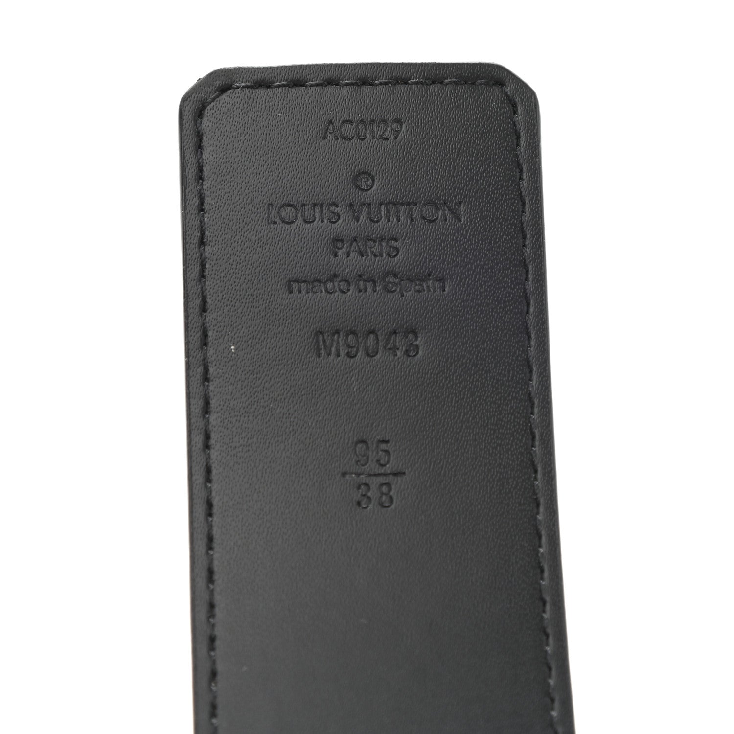 Louis Vuitton Monogram Eclipse Taigarama 40mm LV Initiales Reversible Belt 95 38 Black 5 of 8