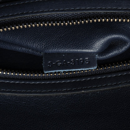 Celine Smooth Calfskin Striped Cotton Canvas Mini Luggage Navy Blue 7 of 7