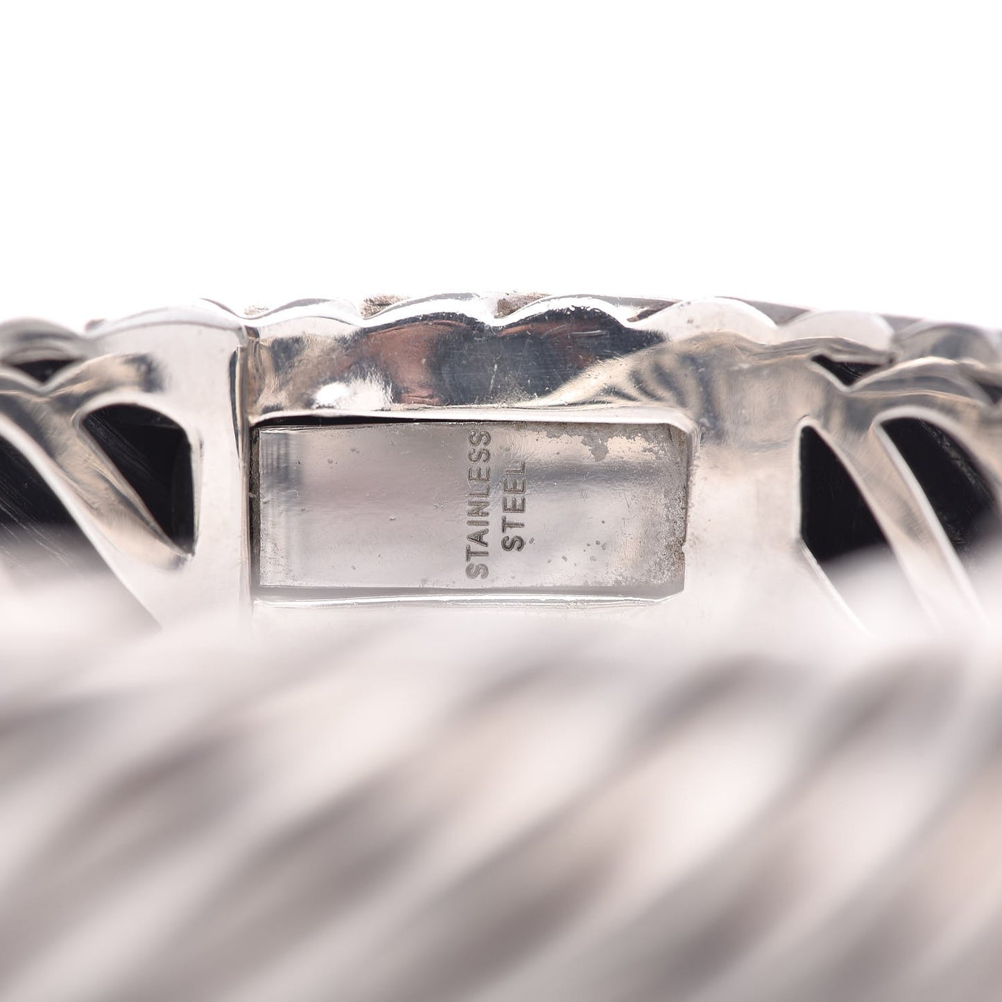 Sterling Silver Black Onyx 15mm Sculpted Cable Bracelet