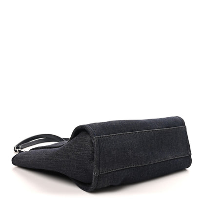 Chanel Denim Small Deauville Tote Dark Blue 4 of 10