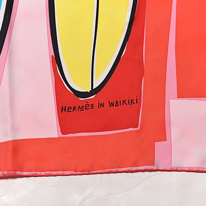 Hermes Silk Sea Surf and Fun Scarf 140 Rose Bleu Vert 3 of 4