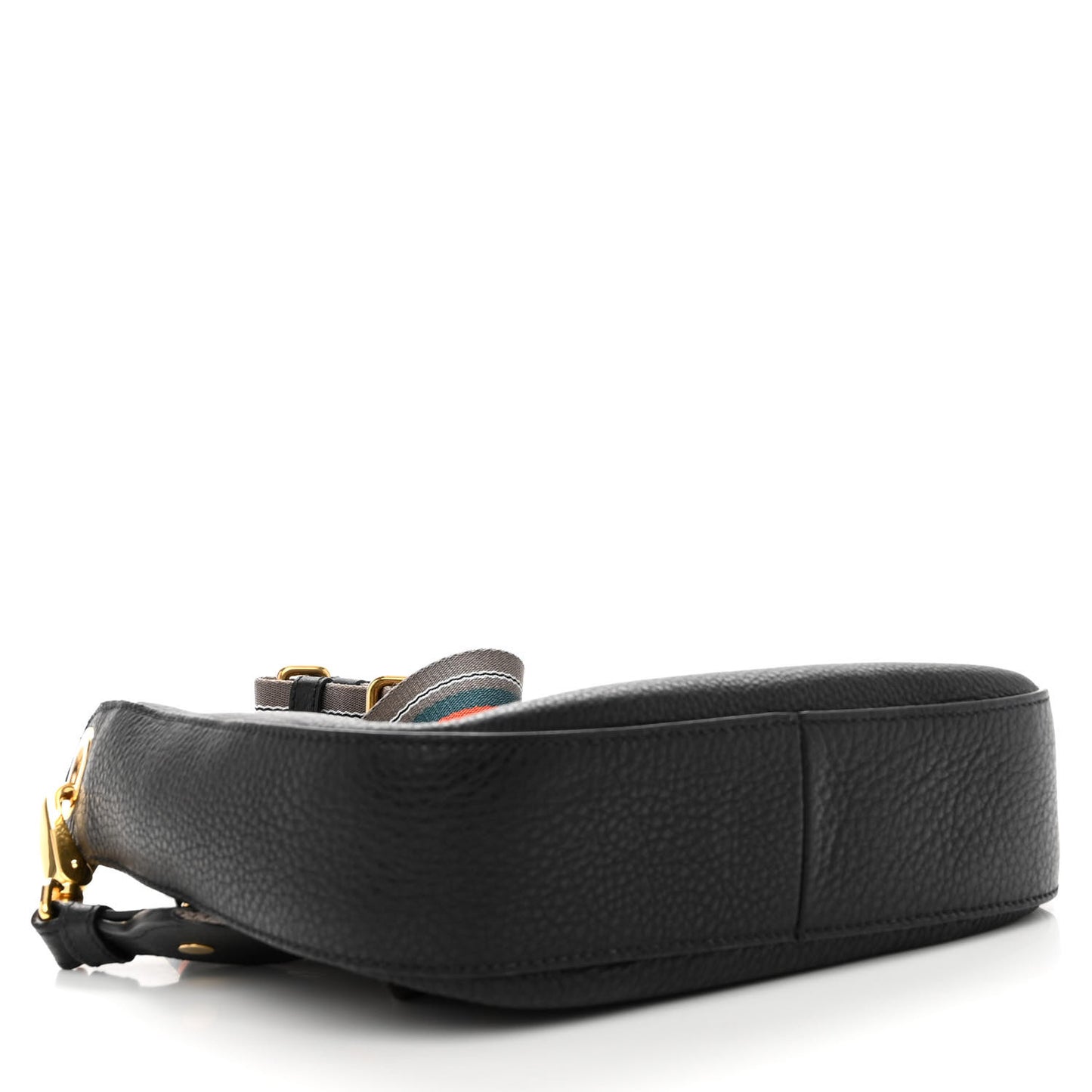 Vitello Phenix Zippered Messenger Hobo Black