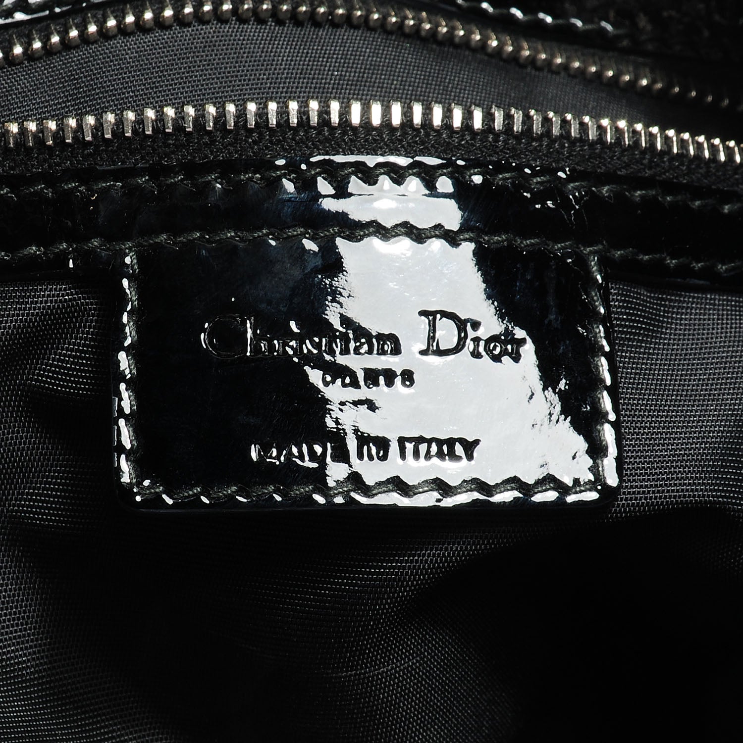 Christian Dior Patent Cannage Dior Soft Shopping Tote Black 6 of 8