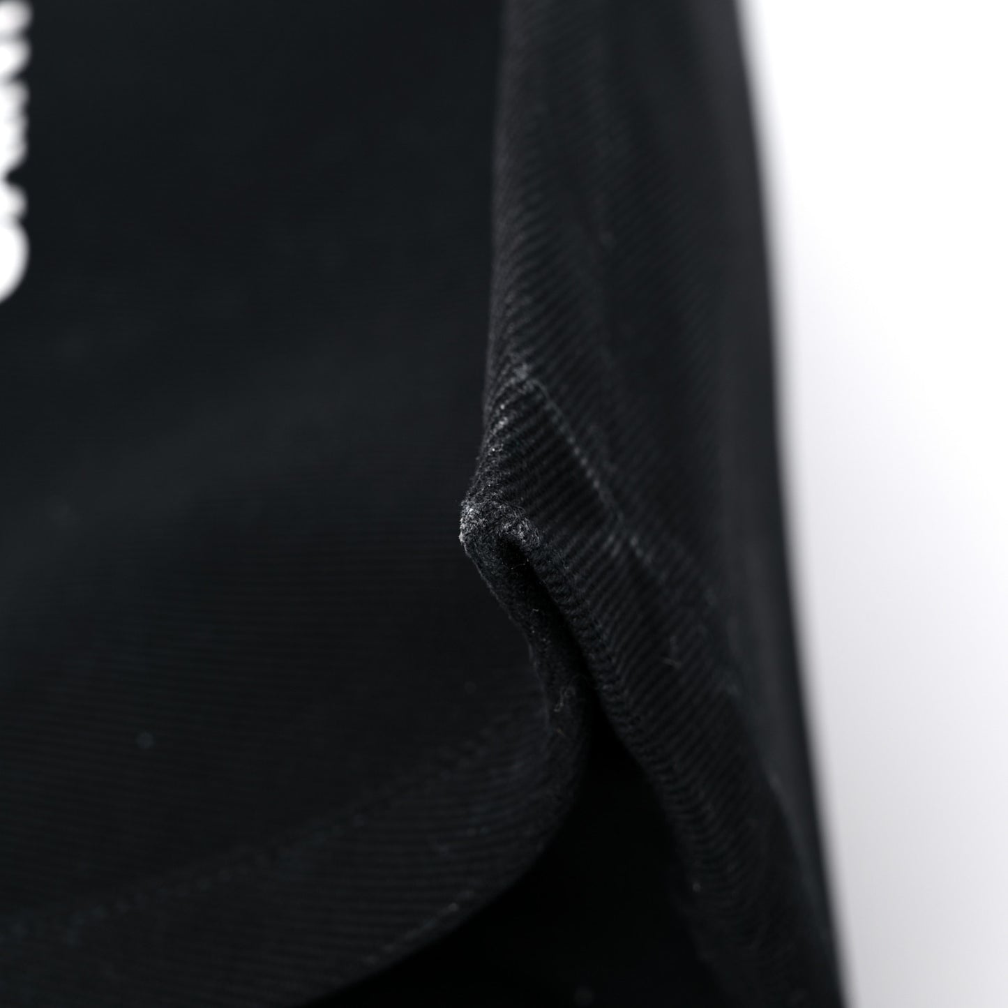 Linen Calfskin Rive Gauche Tote Black