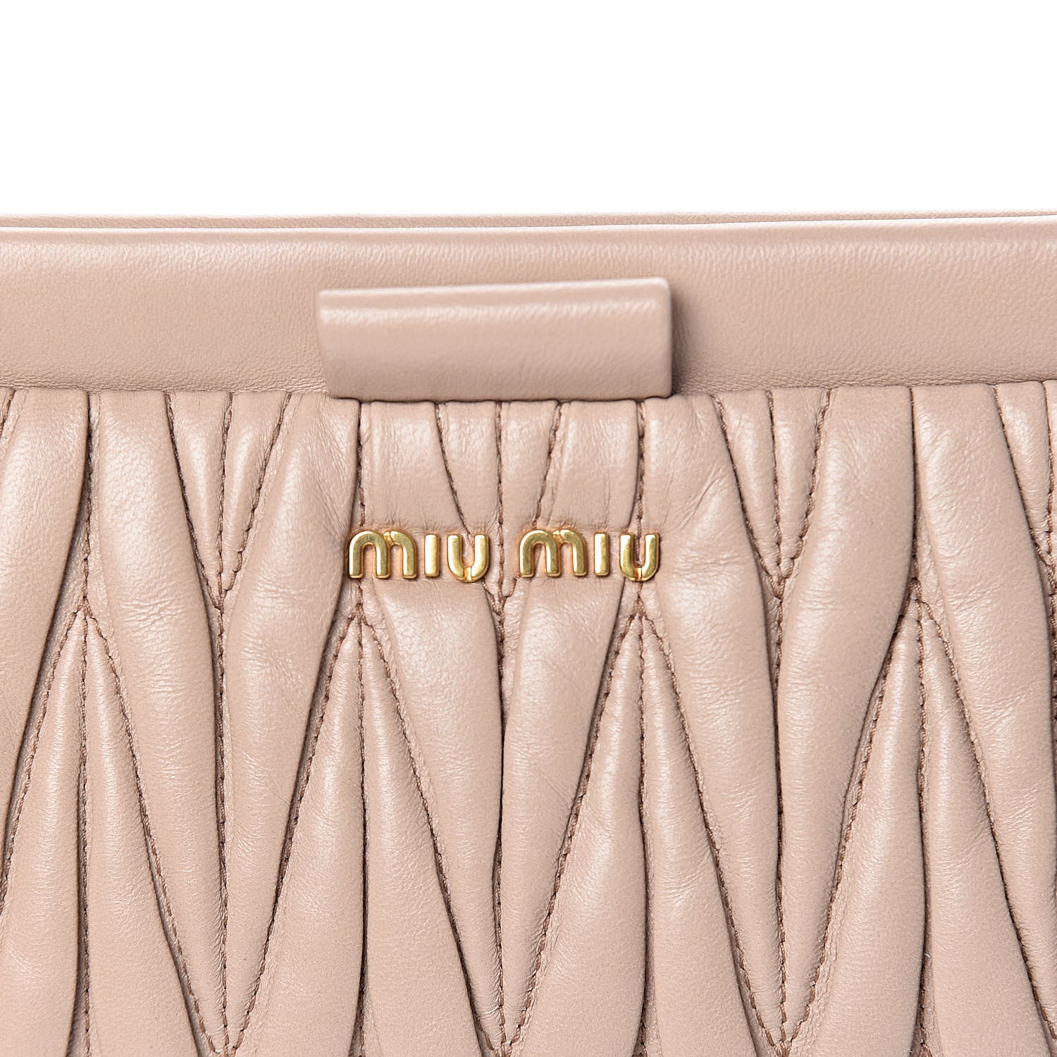 Miu Miu Nappa Matelasse Clutch Cammeo 9 of 9