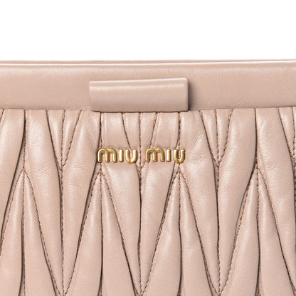 Miu Miu Nappa Matelasse Clutch Cammeo 9 of 9