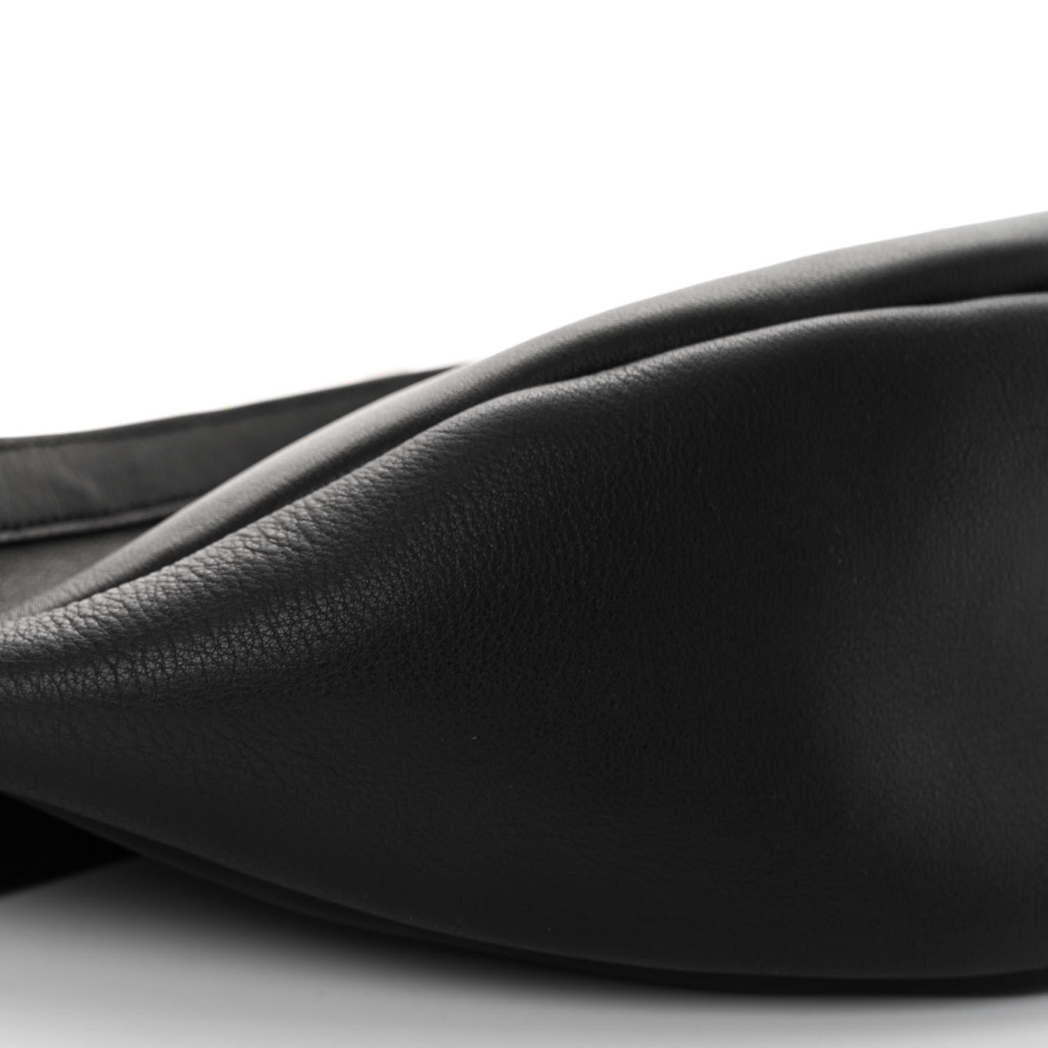 The Row Smooth Calfskin Small Slouchy Banana Bag Black 8 of 9