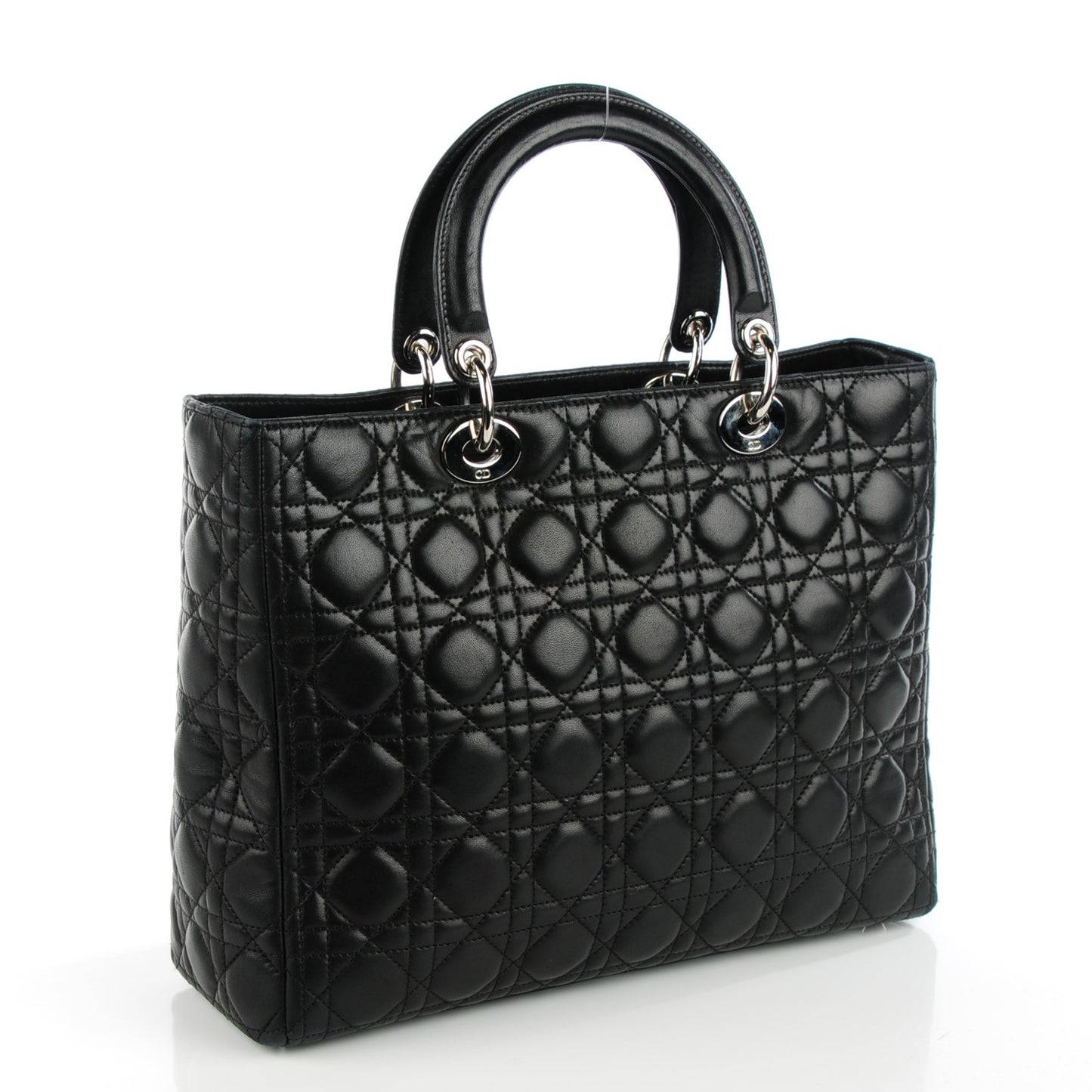 Lambskin Cannage Large Lady Dior Black