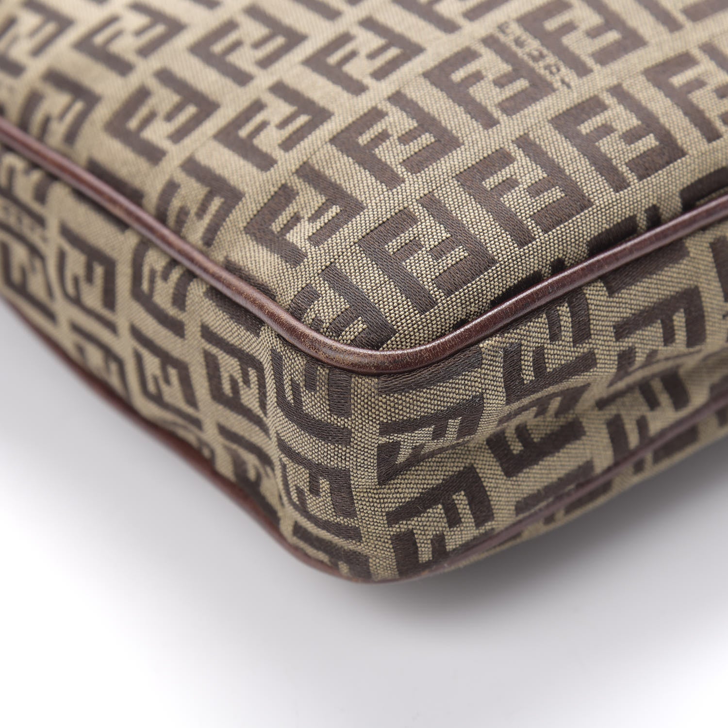 Fendi Zucchino Vitello Crossbody Messenger Mogano Panna Bruciato 9 of 14