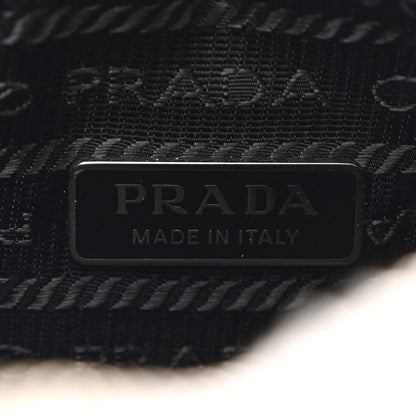 Prada Terry Cloth Mini Re-Edition 2000 Bag White Black 6 of 11