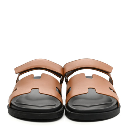 Hermes Calfskin Womens Chypre Sandals 41 Gold 2 of 9