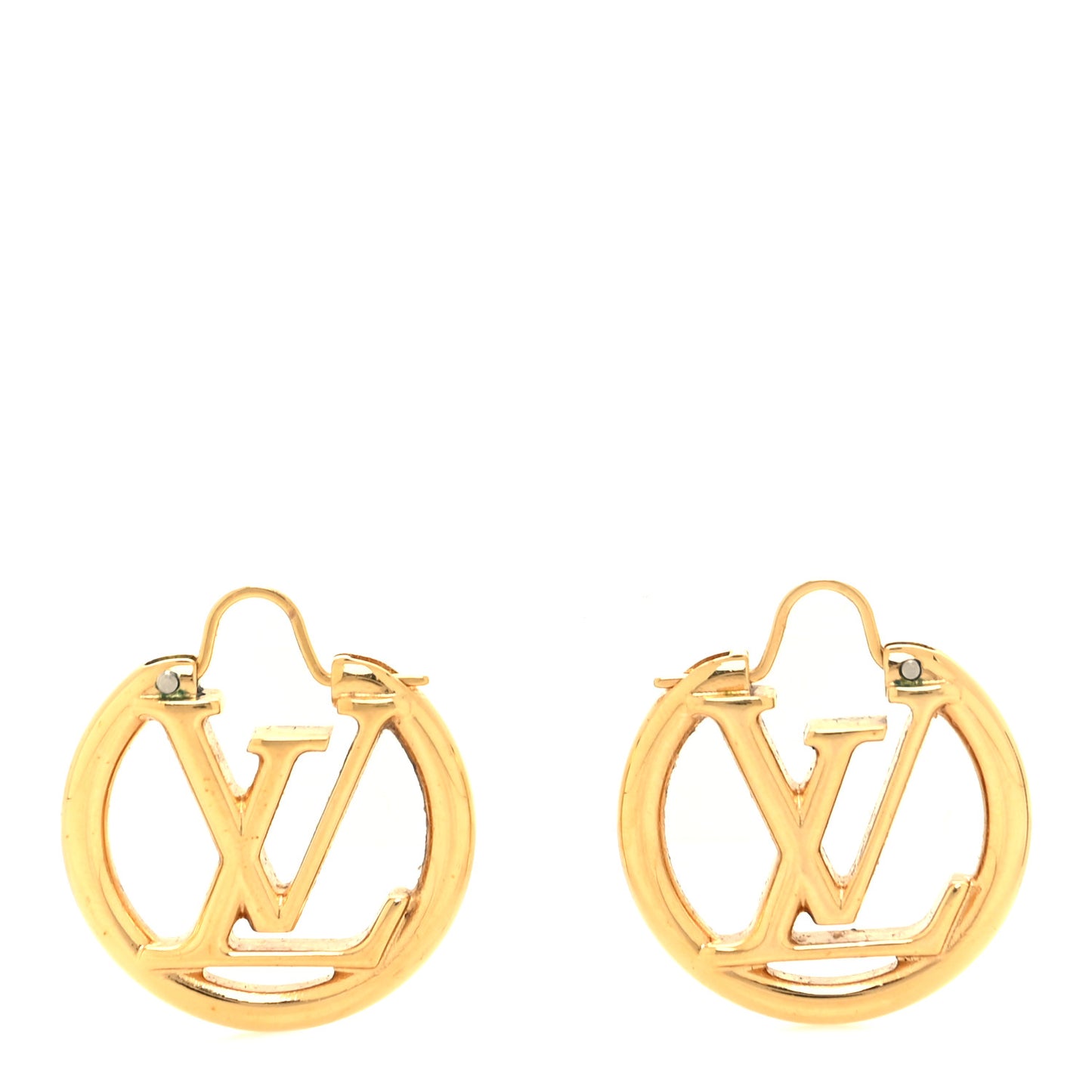 Metal Small Louise Hoop Earrings Gold
