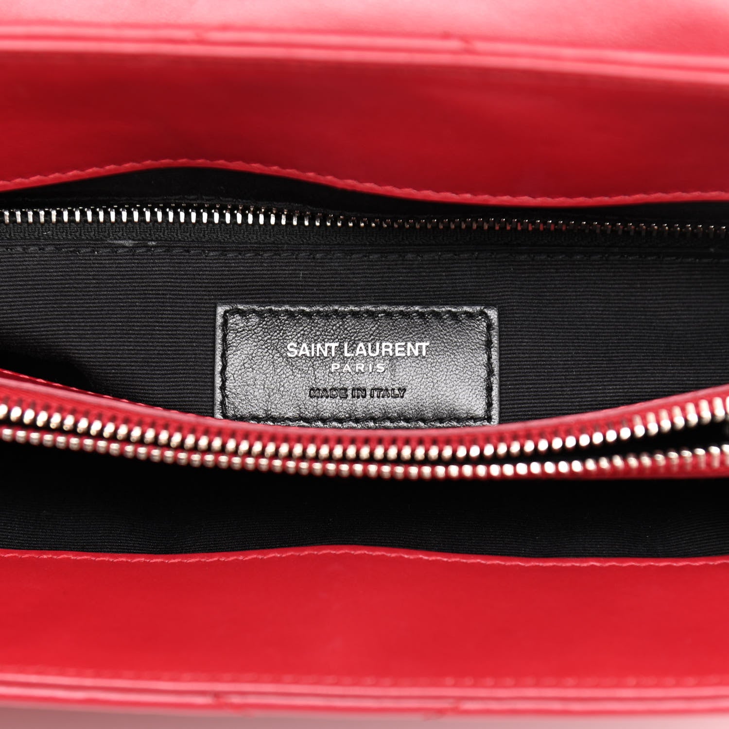Saint Laurent Calfskin Y Quilted Monogram Medium Loulou Chain Satchel Lipstick Red 6 of 8
