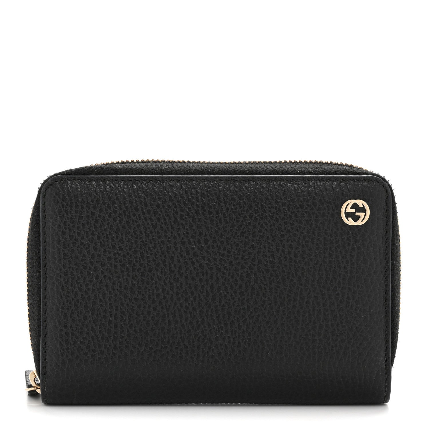 Gucci Dollar Calfskin Medium GG Zip Around Wallet Black 1 of 8