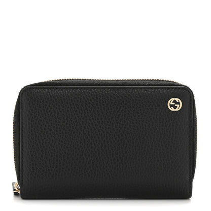 Gucci Dollar Calfskin Medium GG Zip Around Wallet Black 1 of 8