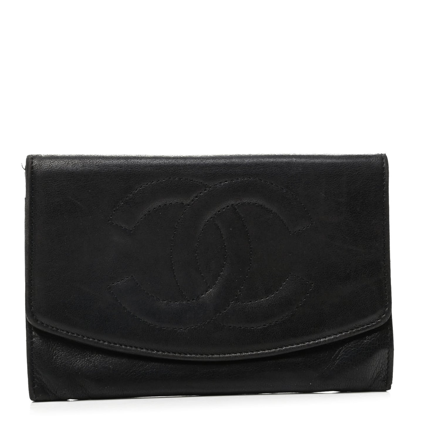 Goatskin Timeless CC Flap Wallet Black