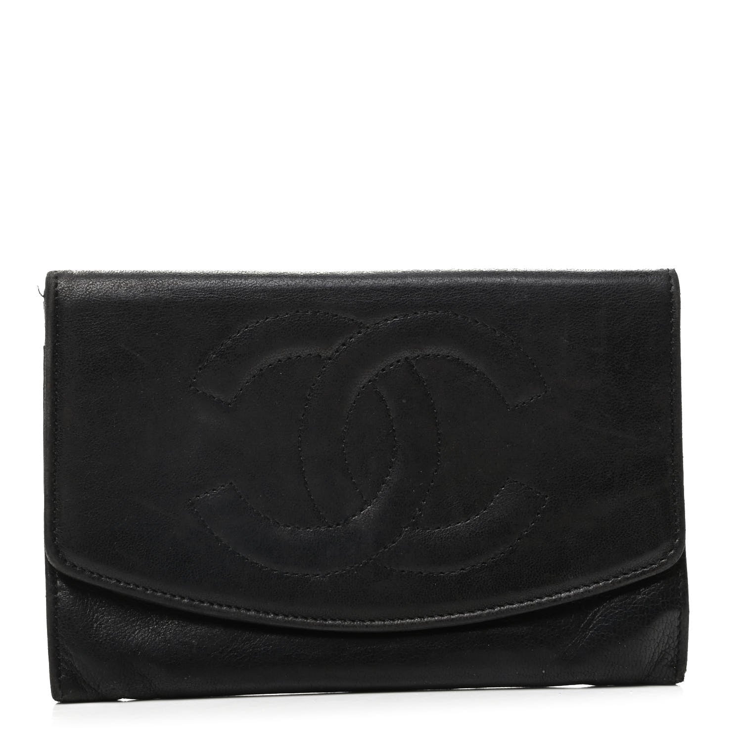 Chanel Goatskin Timeless CC Flap Wallet Black 1 of 10