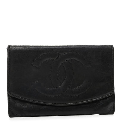 Chanel Goatskin Timeless CC Flap Wallet Black 1 of 10