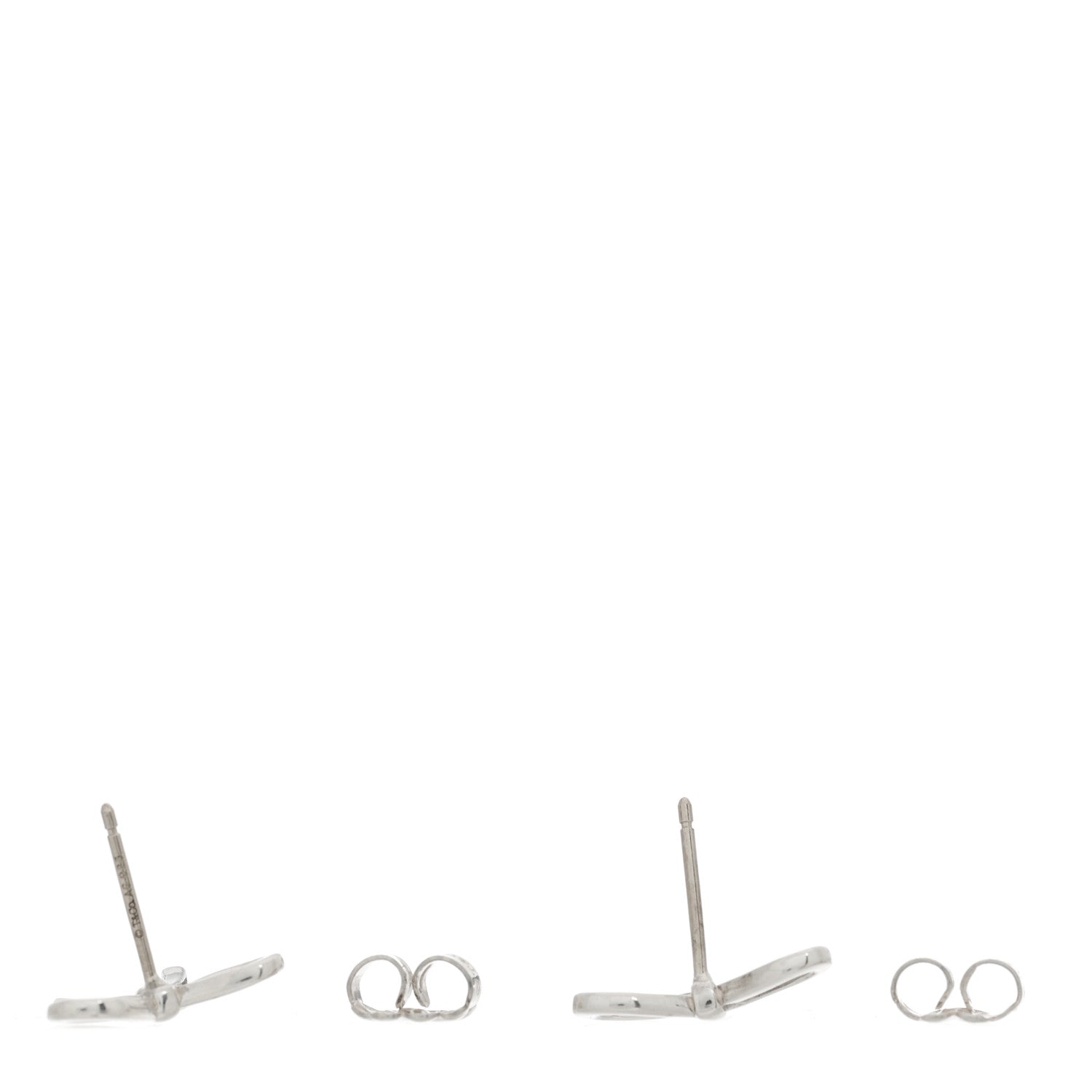 Tiffany Sterling Silver Bow Earrings 3 of 5