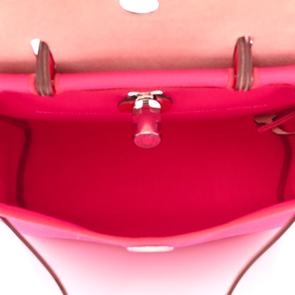 Hermes Toile Militaire Vache Hunter Laque Herbag Zip Retourne 31 PM Rose Mexico Rouge Piment 6 of 13