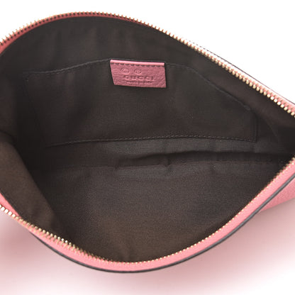 Gucci Pebbled Calfskin Large Bamboo Clutch Pink 5 of 8