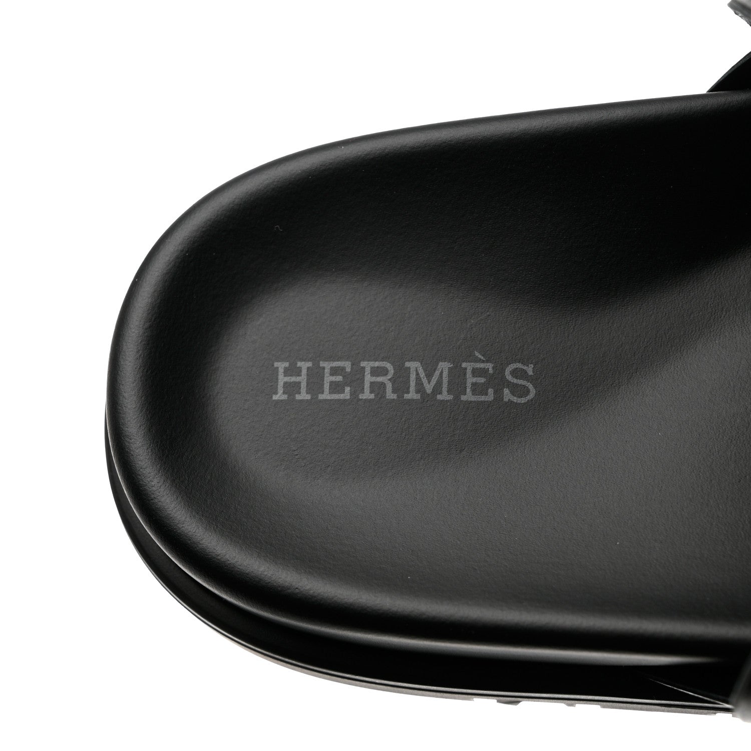 Hermes Nappa Extra Sandals 36 Black 7 of 9