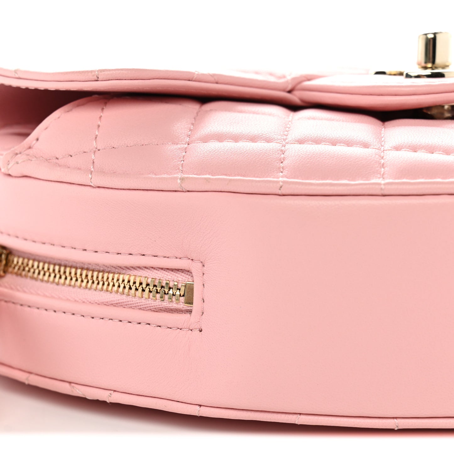 Lambskin Quilted Large CC In Love Heart Bag Light Pink