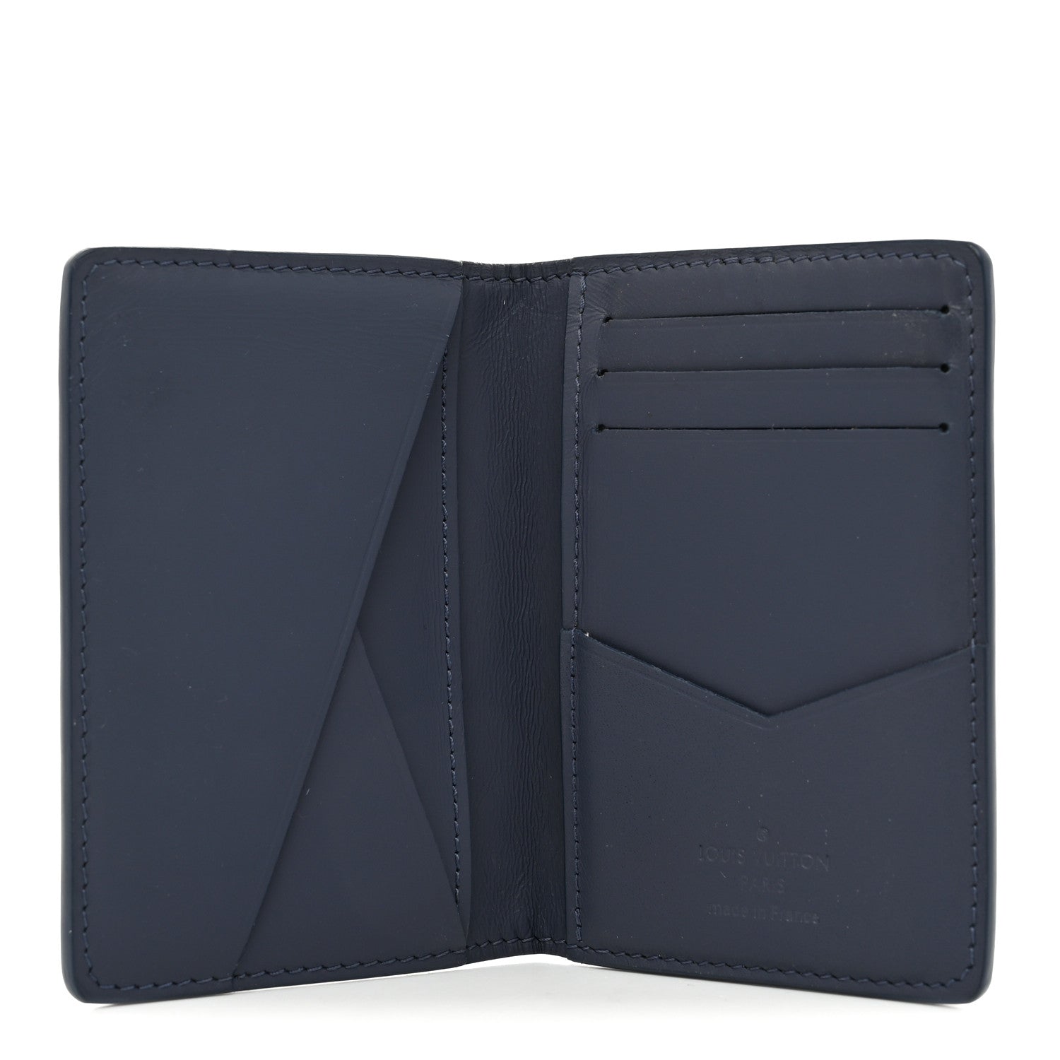 Louis Vuitton Calfskin Monogram Shadow Pocket Organizer Blue 5 of 6