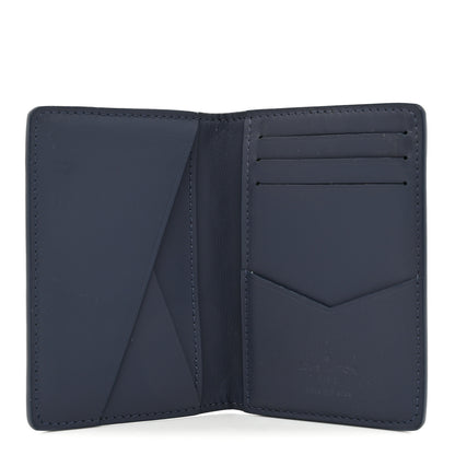 Louis Vuitton Calfskin Monogram Shadow Pocket Organizer Blue 5 of 6