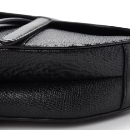 Christian Dior Grained Calfskin Saddle Bag Black 9 of 9