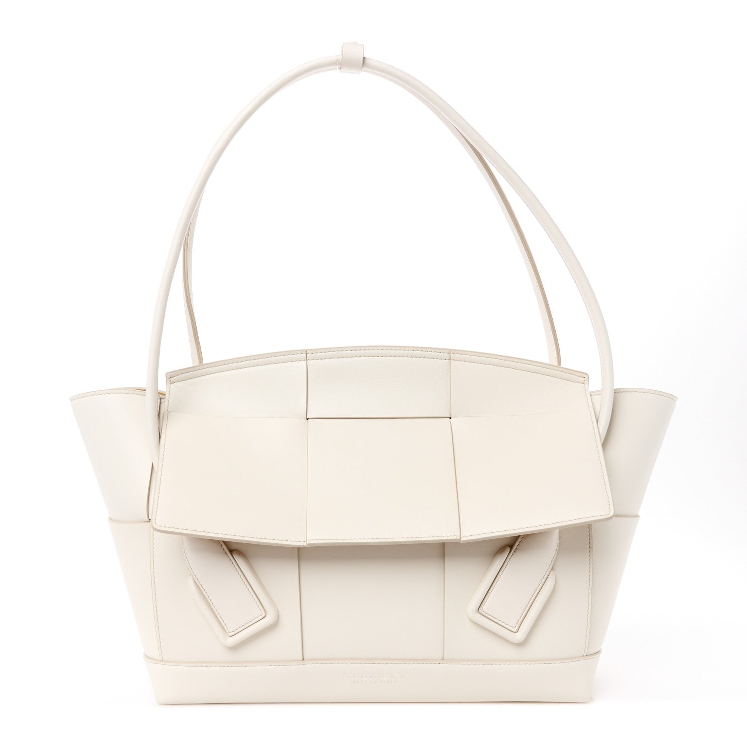 Bottega Veneta Calfskin Maxi Intrecciato Medium Arco White 1 of 12