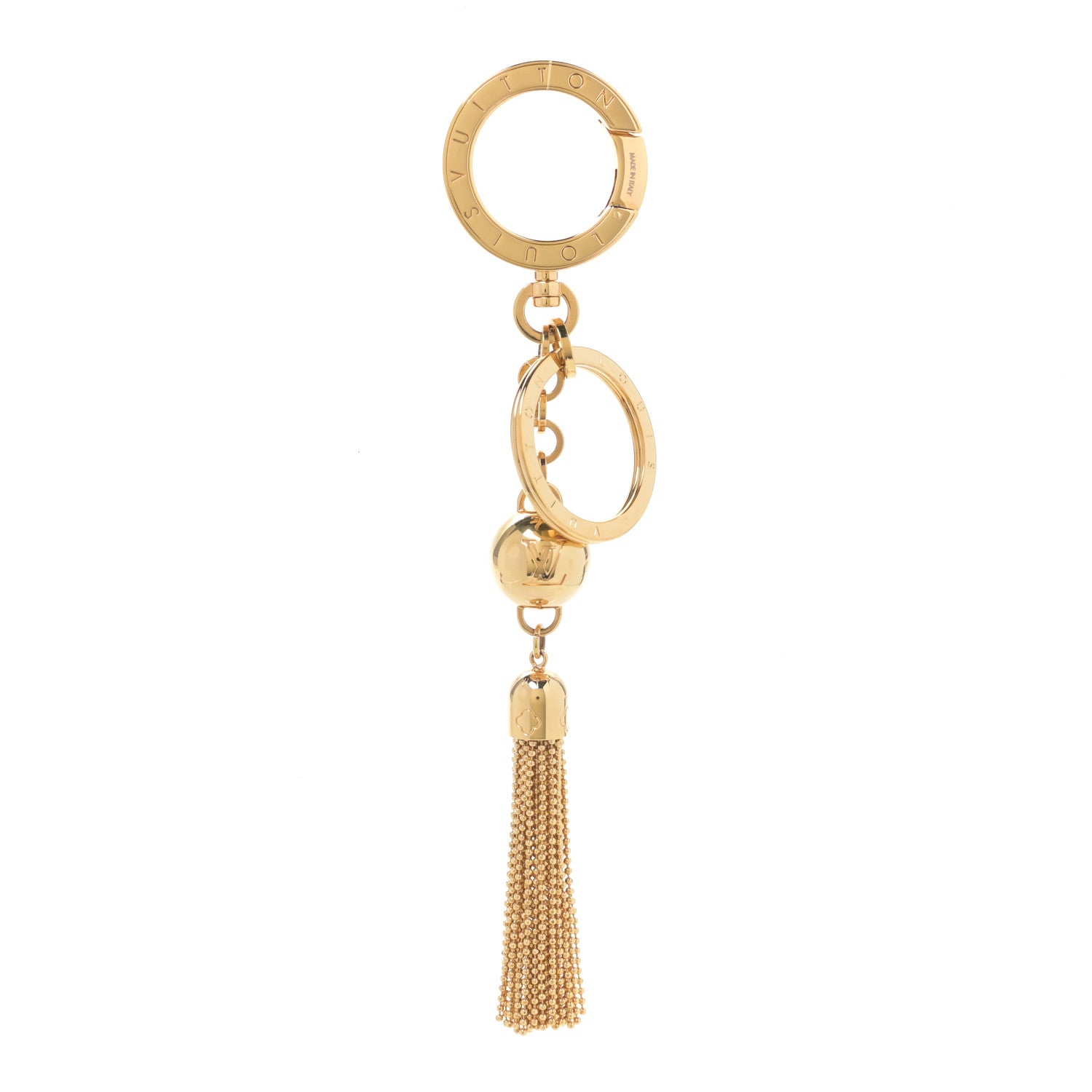 Louis Vuitton Goldtone Swing Key Holder and Bag Charm 1 of 3
