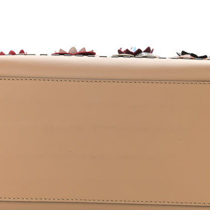 Fendi Calfskin Flowerland Studded Dotcom Satchel Cuoio Multicolor 12 of 15