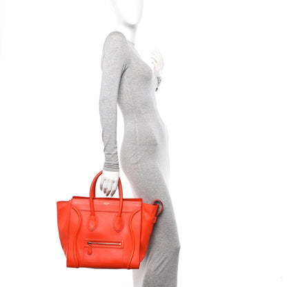 Celine Smooth Calfskin Mini Luggage Orange 2 of 14