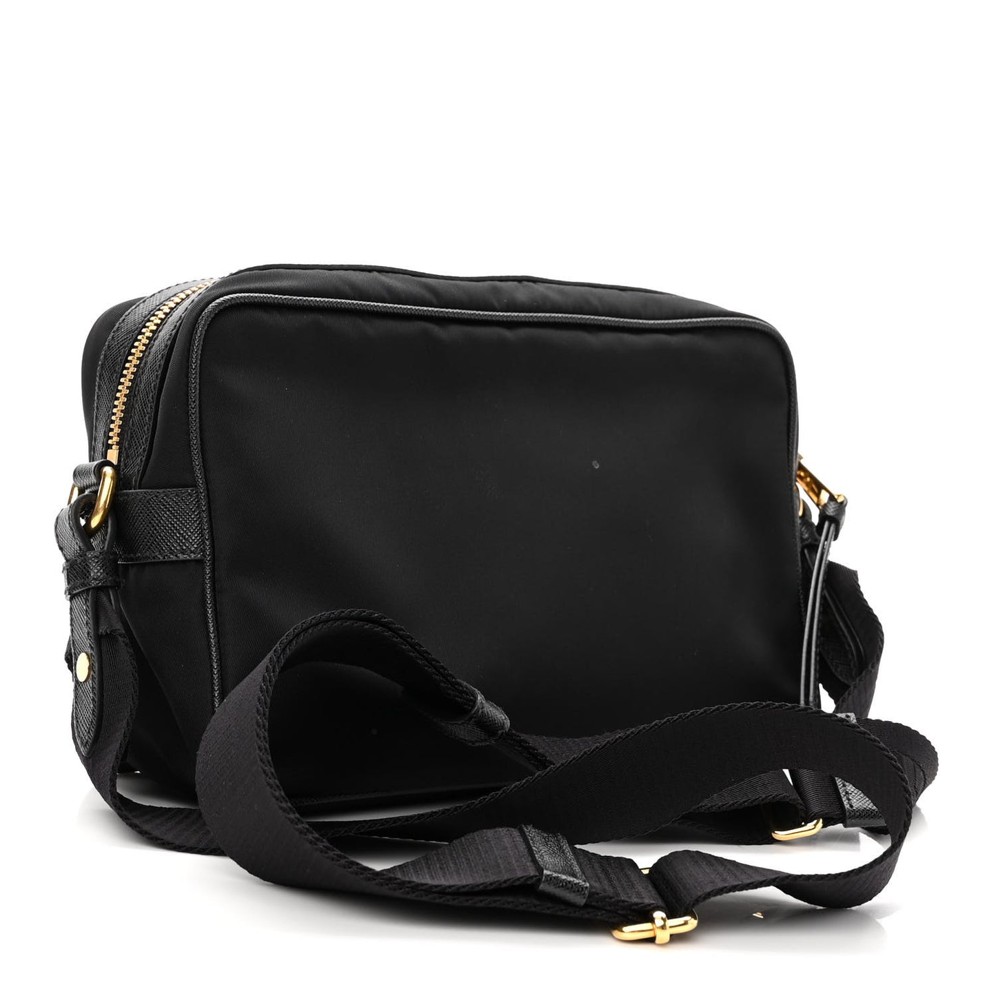 Tessuto Nylon Soft Calf Camera Bag Black