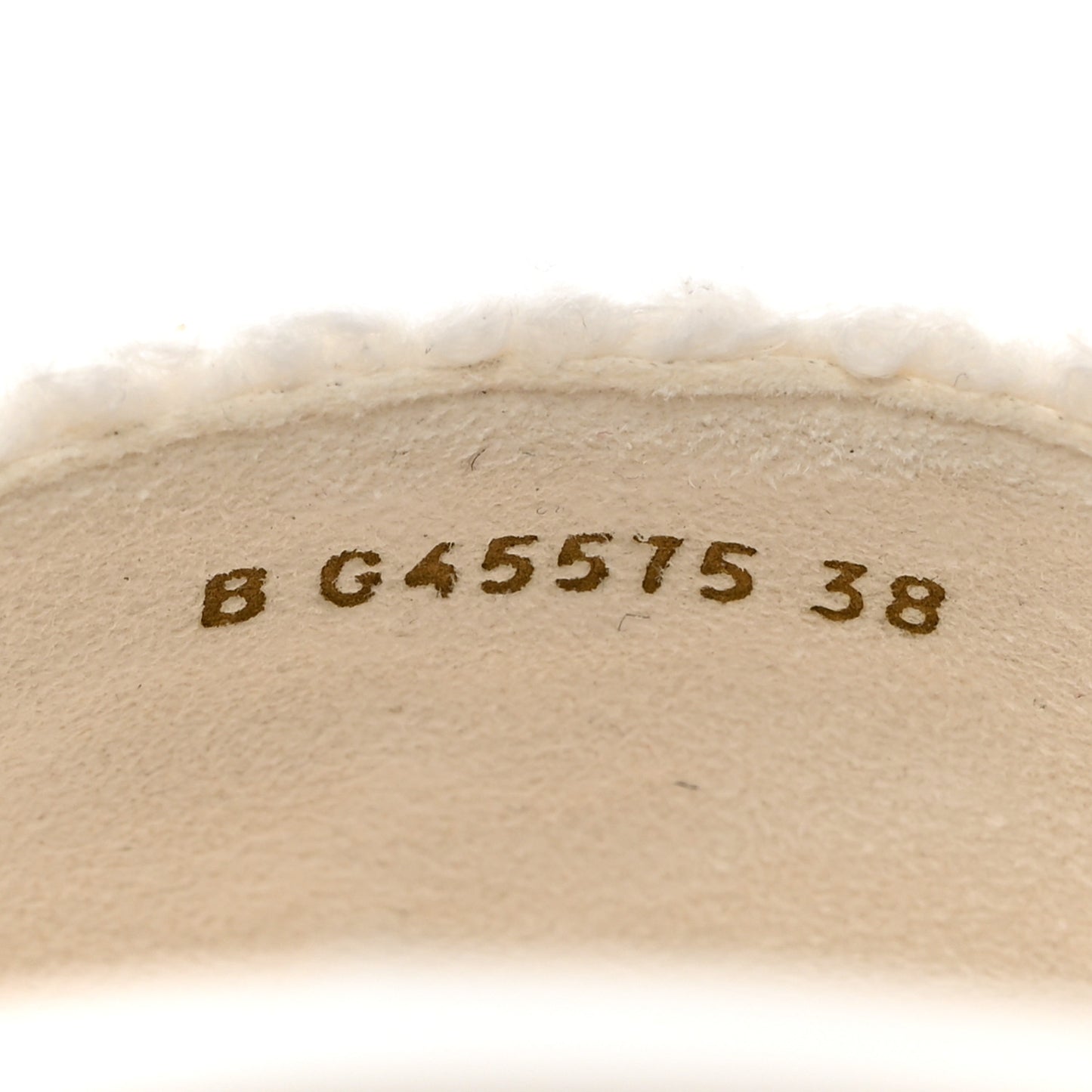 Fabric Pearl Cork CC Slip On Sandals 38 White