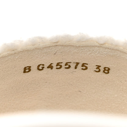 Chanel Fabric Pearl Cork CC Slip On Sandals 38 White 7 of 10