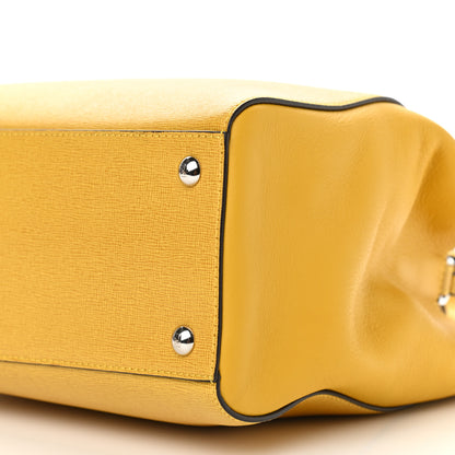 Fendi Vitello Elite Petite 2Jours Tote Yellow Chantilly 8 of 9