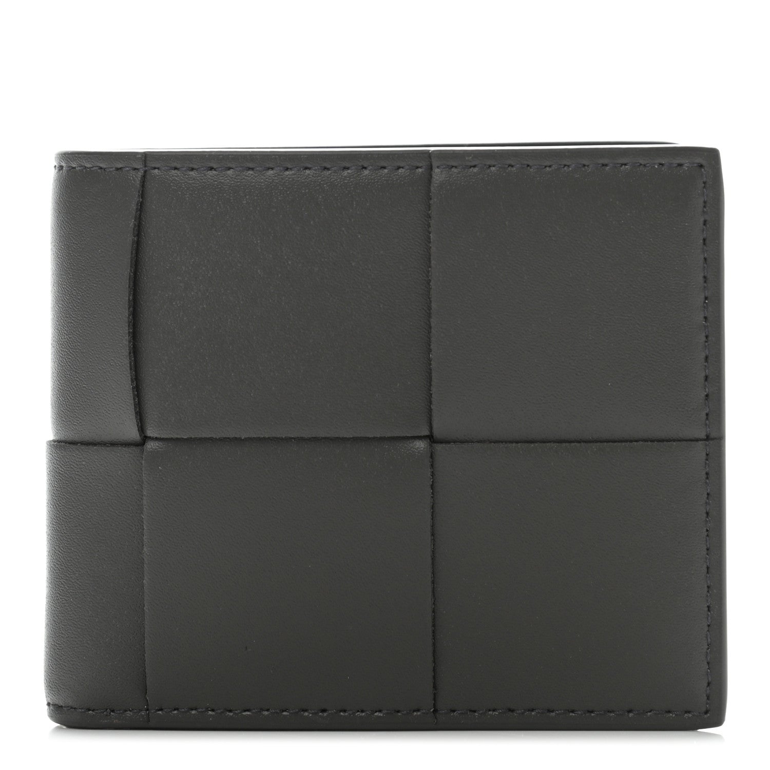 Bottega Veneta Calfskin Intrecciato Bi-Fold Wallet Light Graphite 1 of 6