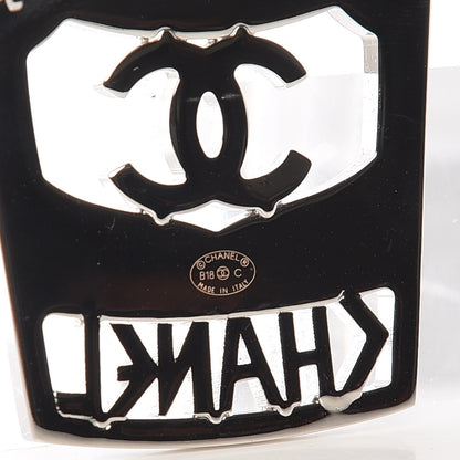 Chanel Crystal CC Greek Cup Brooch Silver Blue 5 of 6