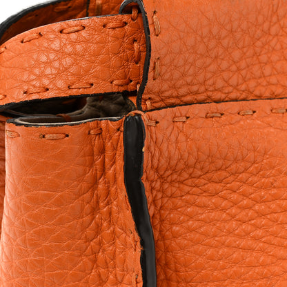 Fendi Cuoio Romano Selleria Bi-Color Medium Peekaboo Iconic Satchel Orange Stone 14 of 17