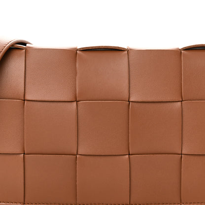 Bottega Veneta Lambskin Maxi Intrecciato Cassette Crossbody Bag Caramel 8 of 10