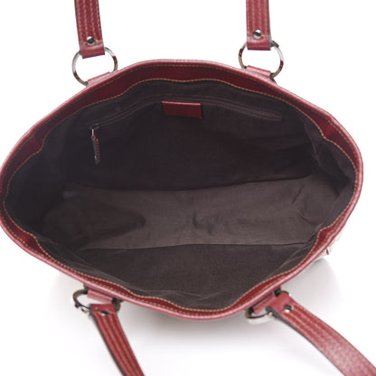 Gucci Monogram Medium Tote Red 5 of 11