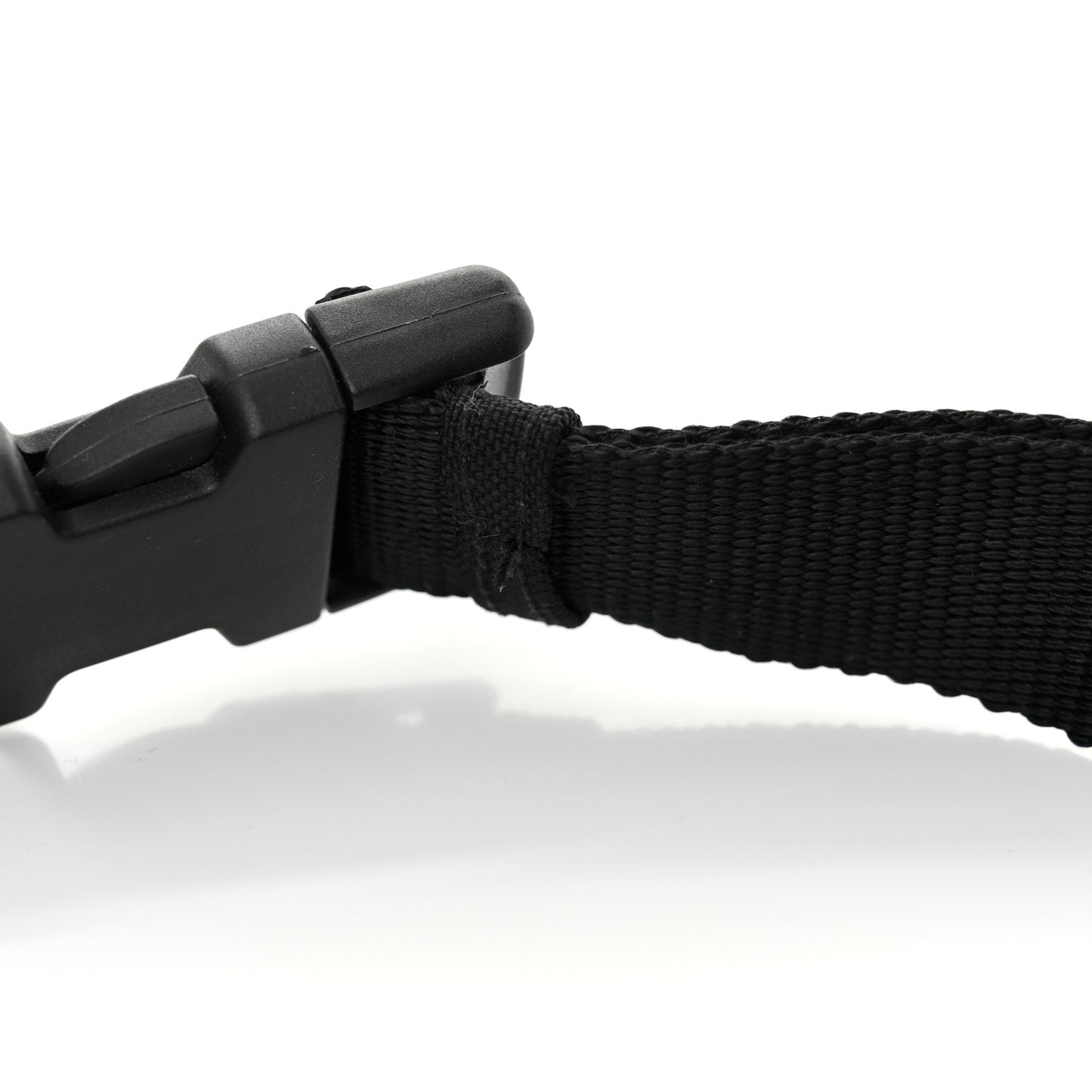 Nylon Canvas Logo Piercing Explorer Beltpack Black White