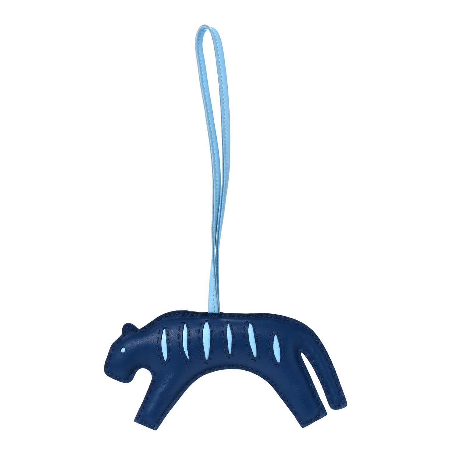 Milo Lambskin Rooroo Bag Charm Pain D'Epice Bleu de Malte Celeste