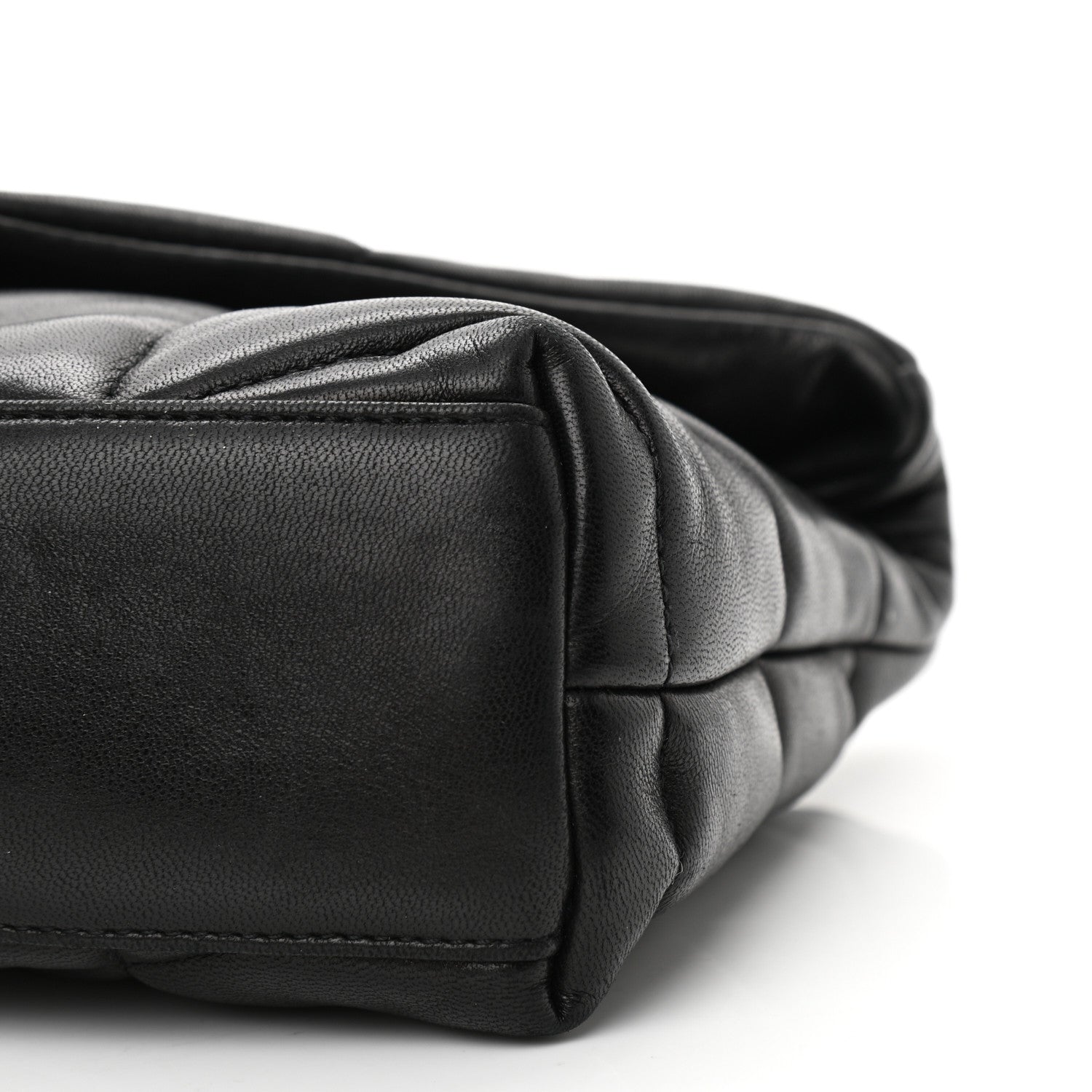 Saint Laurent Lambskin Quilted Toy Loulou Puffer Monogram Chain Satchel Black 11 of 16