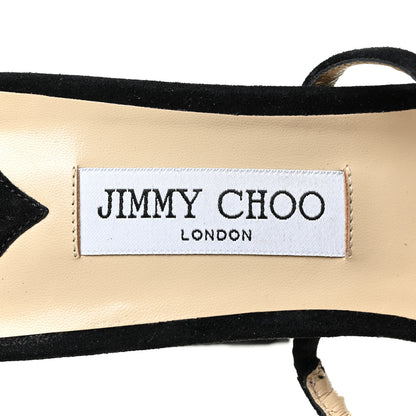 Jimmy Choo Suede Amara 85 Pearl Block Heel Sandals 42 Black 9 of 9
