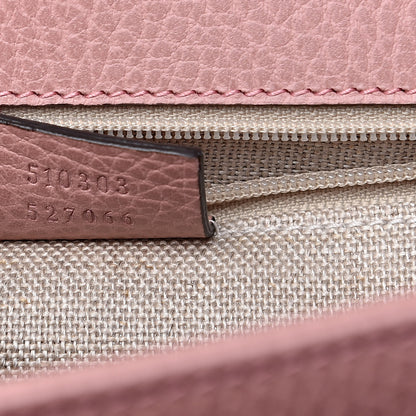 Gucci Dollar Calfskin Interlocking G Shoulder Bag Soft Pink 7 of 9