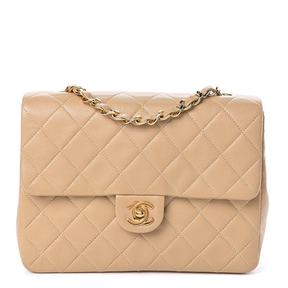 Chanel Lambskin Quilted Mini Square Flap Beige 1 of 12