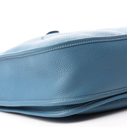 Hermes Taurillon Clemence Evelyne III GM Blue Jean 6 of 12